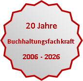 Button 20 Jahre Buchhaltungsfachkraft
